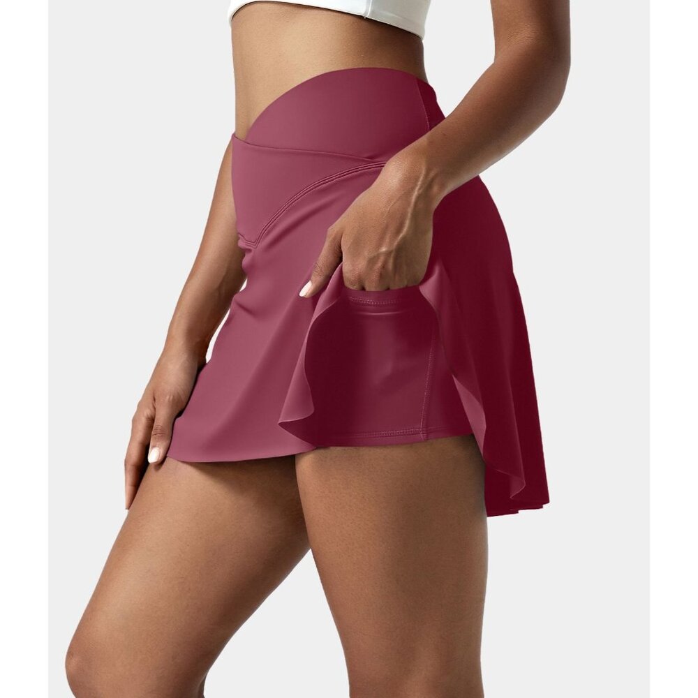 Halara Softlyzero Airy 2-in-1 Active Cool Touch Skirt-Lucid-UPF50+ NEW WITH TAGS